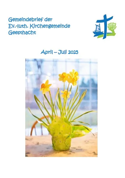 Das Titelblatt des Gemeindebriefes April-Juli 2025