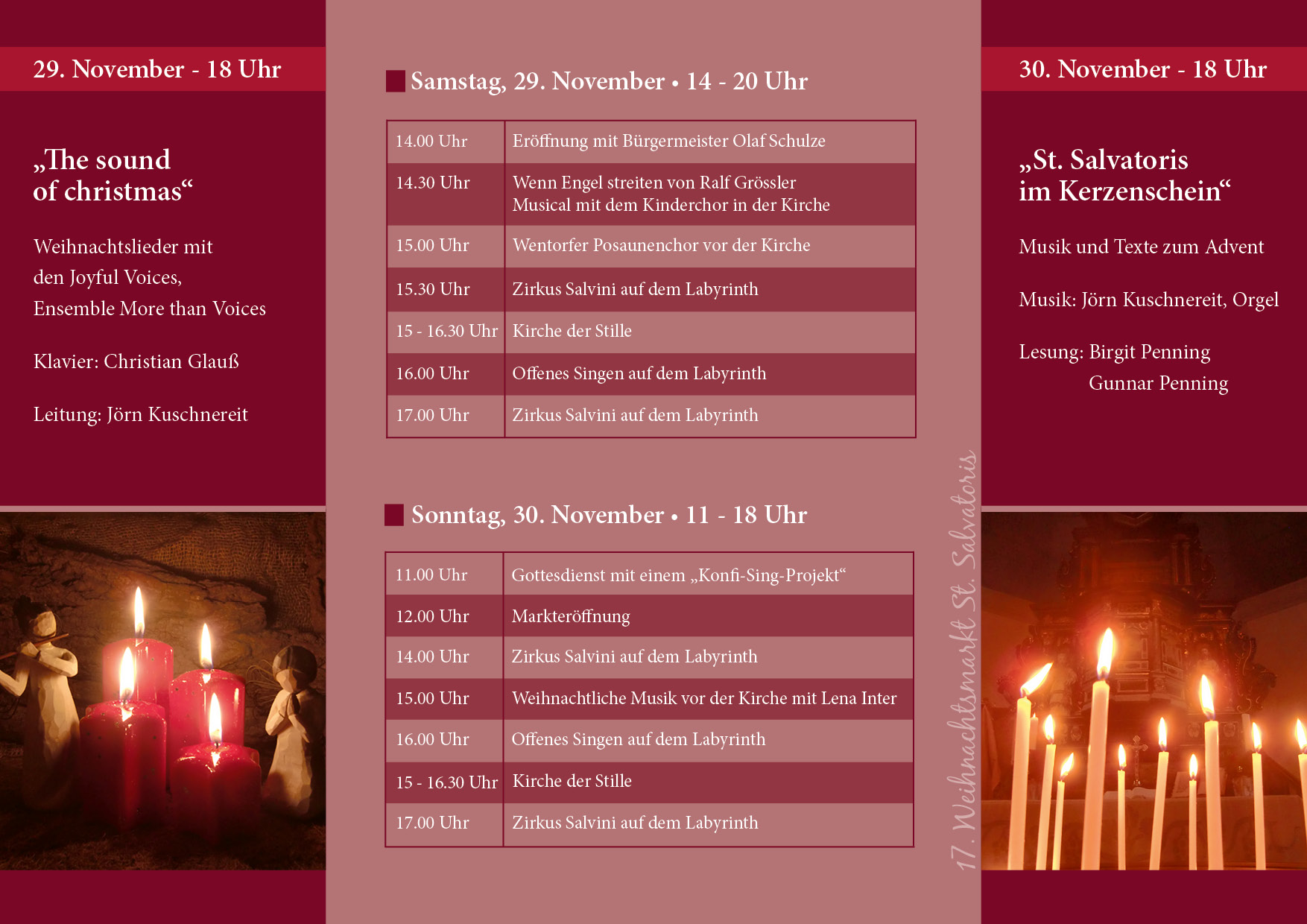 Programm des Weihnachtsmarktes